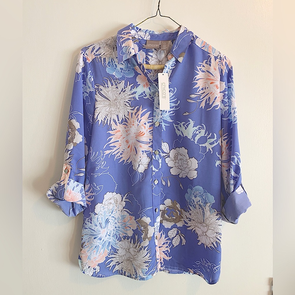 Chicos Floral Blouse (NWT)
